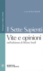 book I Sette Sapienti. Vita e opinioni