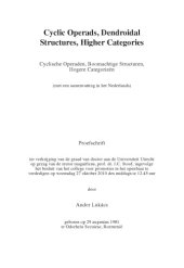 book Cyclic Operads, Dendroidal Structures, Higher Categories [PhD thesis]