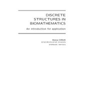 book Discrete structures in biomathematics: An introduction for application [Lecture notes]