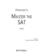 book Master The SAT 2010