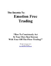 book The Secrets To Emotion Free Trading