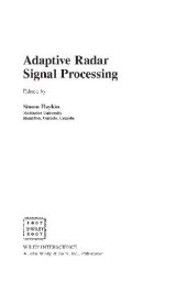 book Adaptive Radar Signal Processing