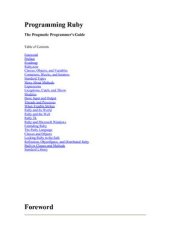 book Programming Ruby. The Pragmatic Programmer's Guide