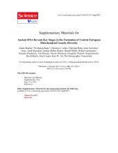 book Ancient DNA Reveals Key Stages in the Formation of Central European Mitochondrial Genetic Diversity