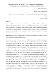 book Restoration of defective cystic fibrosis gene delF508 When stimulated biosynthesis gene nanocrystals halloysite