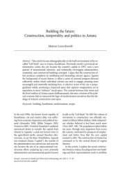 book Building the future. Construction, tempoorality, and politics in Astana