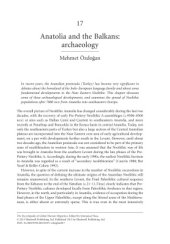 book Anatolia and the Balkans: archaeology