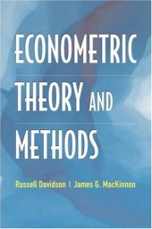 book Econometric Theory and Methods 