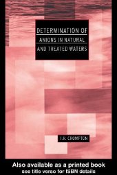 book Determination of Anions in Natural and Treated Waters