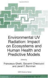 book Environmental UV radiation impact on ecosystems and human health and predictive models