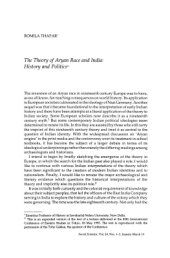 book The Theory of Aryan Race and India: History and Politics