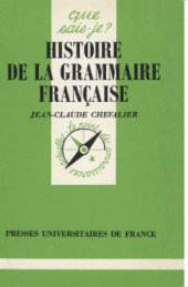 book Histoire de la grammaire française