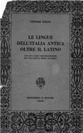 book Le lingue dell' Italia antica oltre il latino