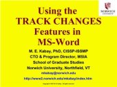 book Tracking Changes in MS-Word 2003