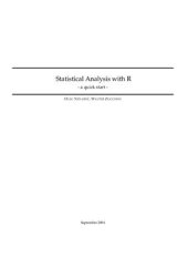 book Statistical Analysis with R: a quick start