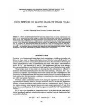 book Some remarks on elastic crack-tip stress fields