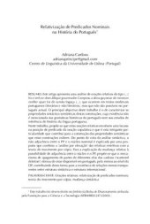 book Relativização de Predicados Nominais na História do Português