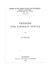 book Vedische und Sanskrit-Syntax