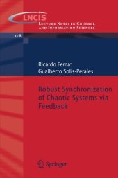 book Robust Synchronization of Chaotic Systems via Feedback 