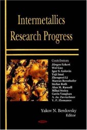 book Intermetallics Research Progress