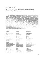 book An Analysis of the Prussian First Catechism