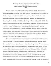 book Exchange Theory in Classical Sociology Thought