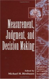 book Measurement Judgment and Decision Making