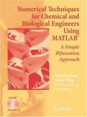 book Numerical Techniques for Chemical and Biological Engineers Using MATLABr