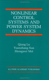 book Nonlinear Control and power system dynamics