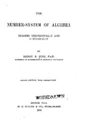 book The number-system of algebra treated theoretically and historically 