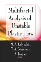 book Multifractal Analysis of Unstable Plastic Flow