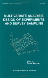 book Multivariate Analysis Design of Experiments and Survey Sampling