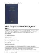 book Popular scientific lectures