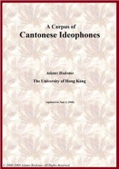 book A Corpus of Cantonese Ideophones