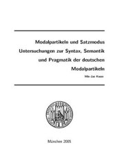 book Modalpartikeln und Satzmodus