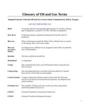 book Glossary of Oil and Gas Terms