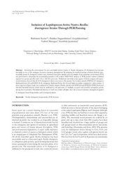 book Isolation of Lepidopteran Active Native Bacillus thuringiensis Strains Through PCR Panning