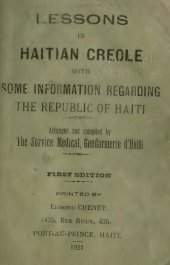 book Lessons in Haitian Creole with some information regarding the Republic of Haiti