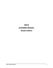 book PRO/II Academic manual. Student Edition