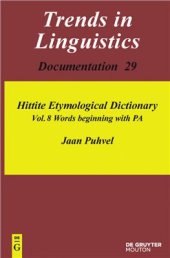 book Hittite Etymological Dictionary. Volume 8