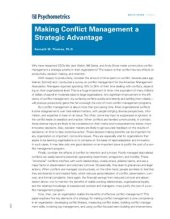 book Making Conflict Management a Strategic Advantage