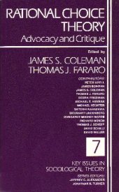 book Rational Choice Theory Advocacy And Critique