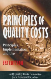 book Principles of quality costs: principles, implementation and use