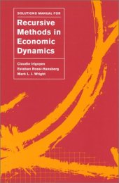 book Solutions manual for recursive methods in economic dynamics