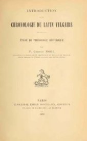 book Introduction à la chronologie du latin vulgaire