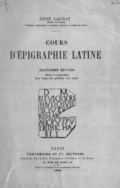 book Cours d'épigraphie latine. Textbook of Latin epigraphics