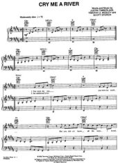 book Cry me a river. Ноты для фортепиано