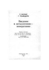 book Введение в металлогению - минерагению