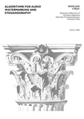 book Algorithms for Audio Watermarking and Steganography