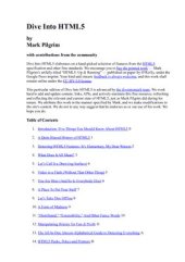 book Dive Into HTML5